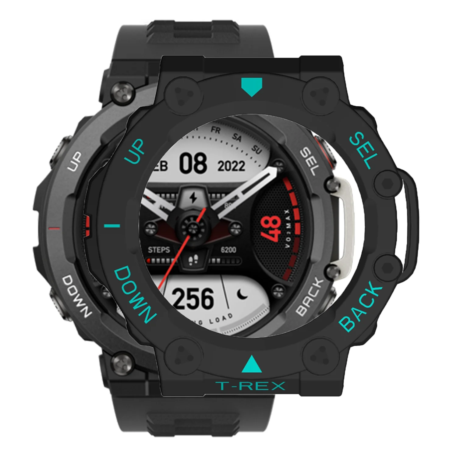 Funda protectora para Amazfit t-rex 2, carcasa protectora de marco para Huami Amazfit Trex 2, funda para reloj inteligente, accesorios de parachoques - imagen 2