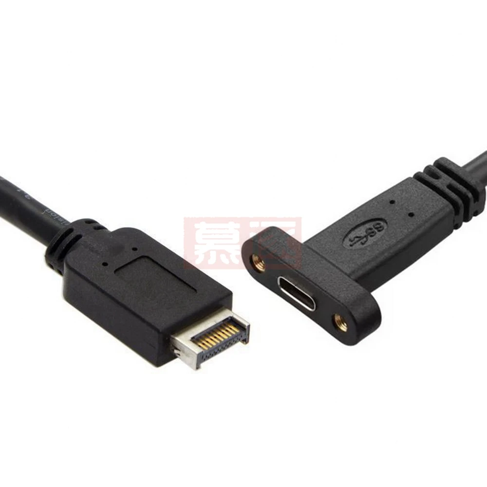 USB3.1 USB 3.1 Cabecera del panel frontal tipo E tipo E a USB-C tipo C Cable de extensión hembra con tornillo de montaje en panel