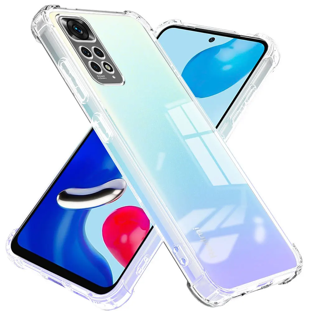 Funda de teléfono a prueba de golpes para Redmi Note 11 Pro 11 ProPlus 11S, funda de silicona suave transparente para Redmi Note 11T Pro Plus 11E