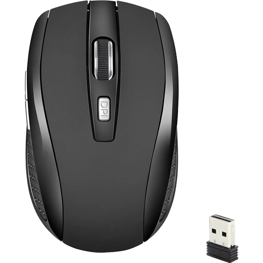 Ratón inalámbrico de 2,4G, ratón silencioso, carga portátil, ratón óptico móvil para oficina, nivel DPI ajustable para ordenador portátil