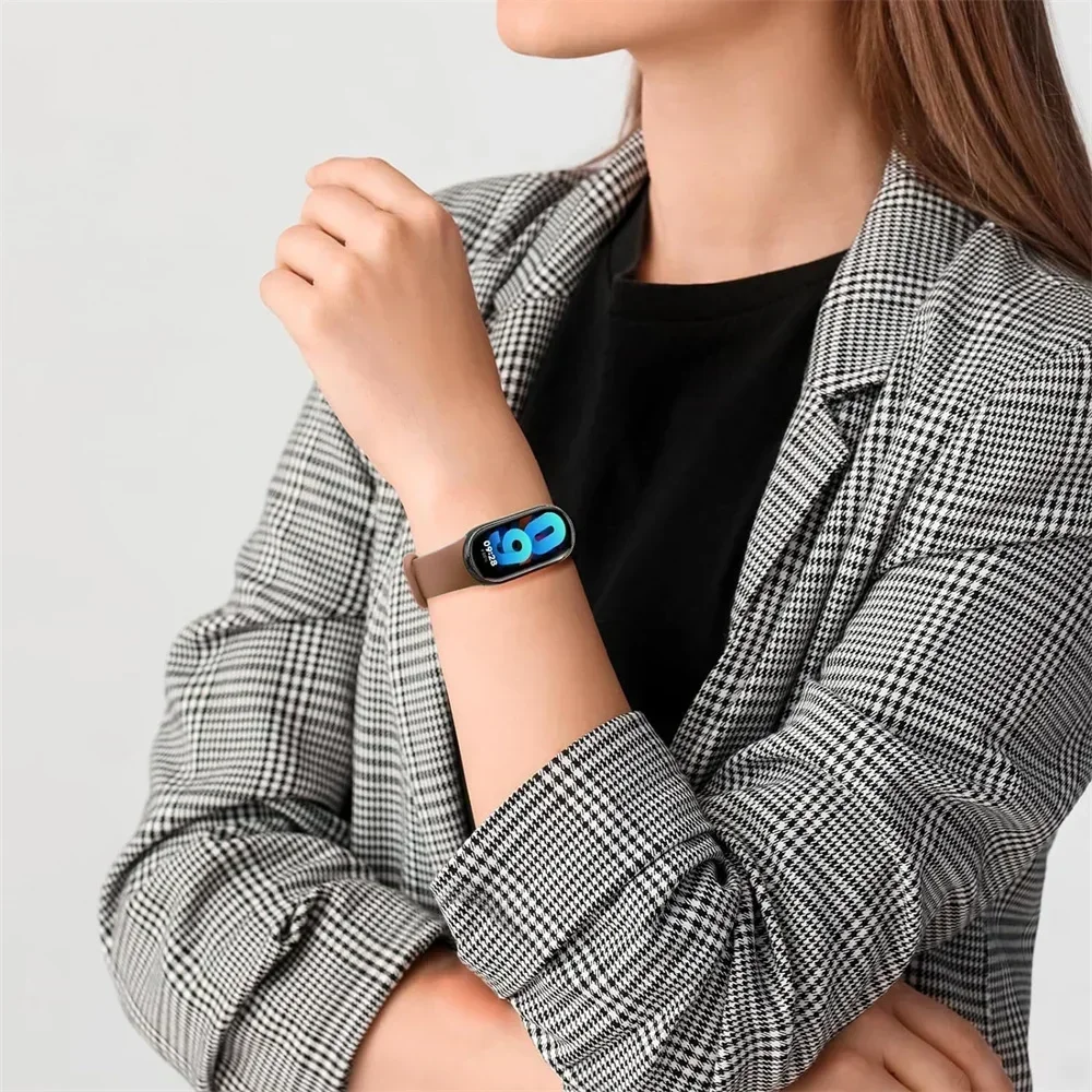 Correa deportiva para Xiaomi Mi band 9-8-NFC, repuesto de pulsera de silicona miband9, correas de reloj impermeables, 2 uds. - imagen 5