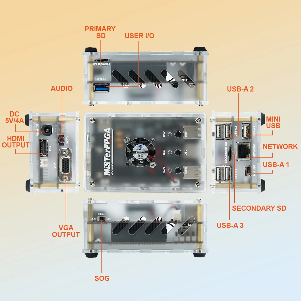 RetroScaler MisterFPGA plataforma de juego IO Board 128MB SDRAM completamente ensamblado con puerto de salida HDMI/VGA - imagen 3