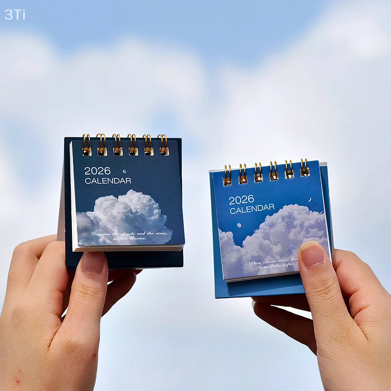4.2026 Mini calendario planificador con cubierta retro escénica: accesorio de escritorio ideal para decoración de oficina y escuela, regalo perfecto - imagen 3