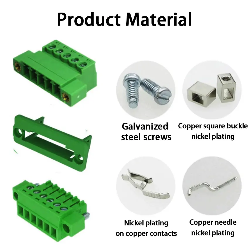 4 juegos 15EDGWC paso 3,81mm 2P/3P/4P/5P/6P/8P/9P conector de bloque de terminales enchufable JM15EDGKM paso de 3,81mm - imagen 3