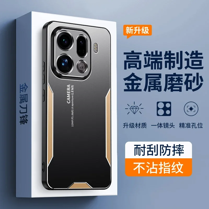 Para OPPO Find X9 Pro funda dura de aleación de aluminio para PC OPPO Find X 9 X9pro funda protectora de silicona mate a prueba de golpes para teléfono - imagen 5