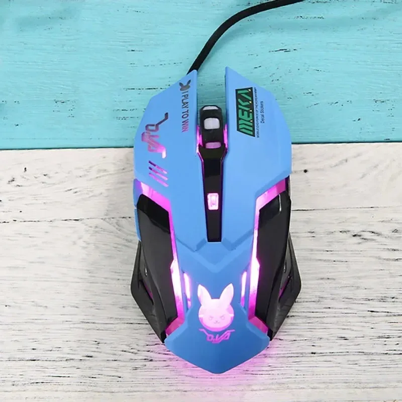 NUEVO ratón para juegos con retroiluminación LED, accesorio para computadora, ratón de computadora con cable Breathing D.VA Reaper, adecuado para jugadores de PC Overwatch. - imagen 4