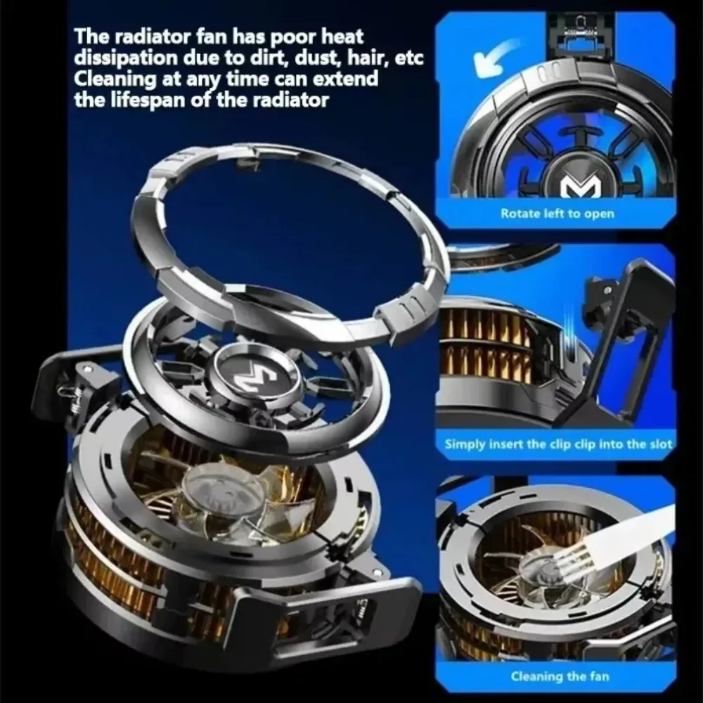 Enfriador de teléfono Universal 2 en 1, refrigeración Semiconductor, Clip trasero magnético CX08 CX07, ventilador, radiador de congelación para iPhone iOS Android PUBG - imagen 5