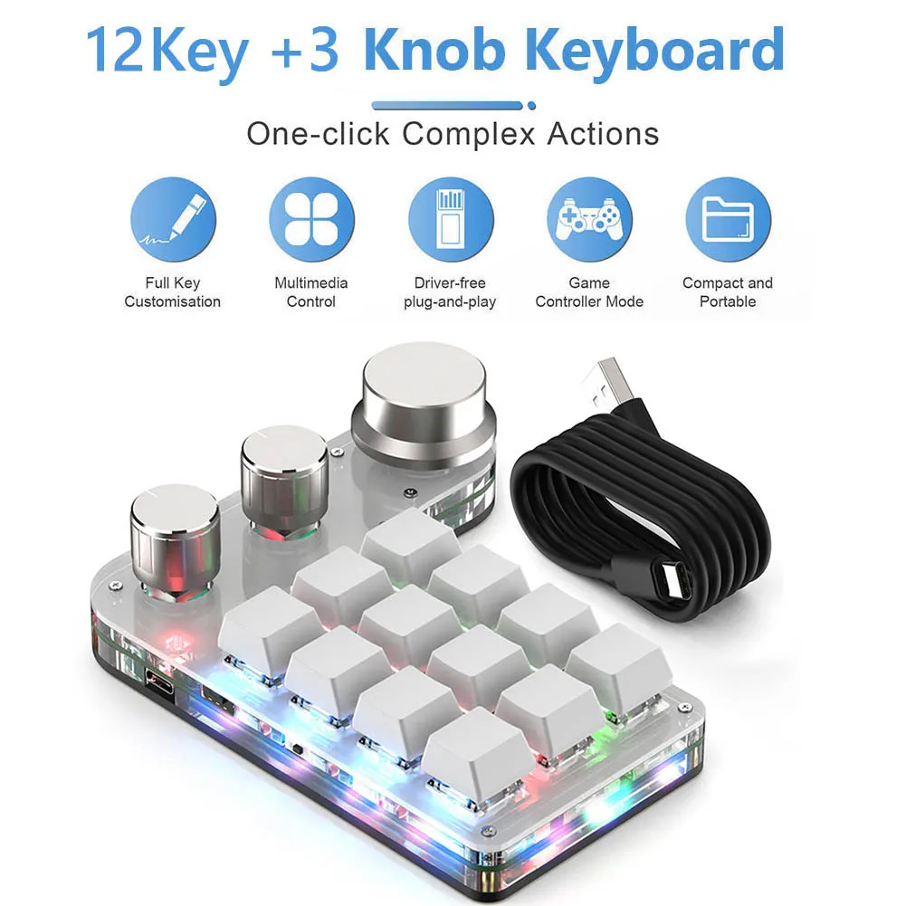 12 Key 3 Knob Wired