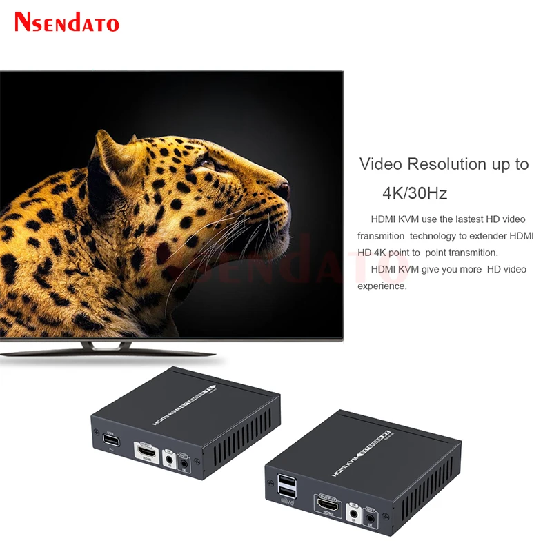 LKV375KVM 4K HDMI KVM extensor conmutador más de 70m RJ45 CAT6 HDBaseT USB KVM HDMI Cable de extensión para teclado de ratón - imagen 5