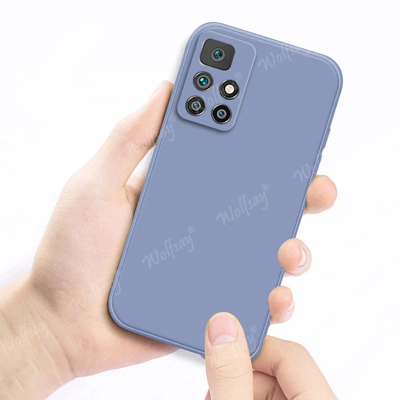 Funda de silicona Original para Xiaomi Redmi Note 11 Pro, Protector liso, 9, 9T, 10, 11 Pro, 11S - imagen 3