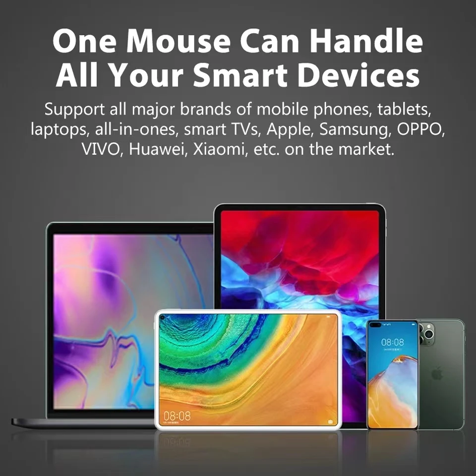 Ratón inalámbrico recargable para Gamer, modos duales, compatible con Bluetooth, USB de 2,4G, para portátil, tableta, PC, Macbook Mause - imagen 5