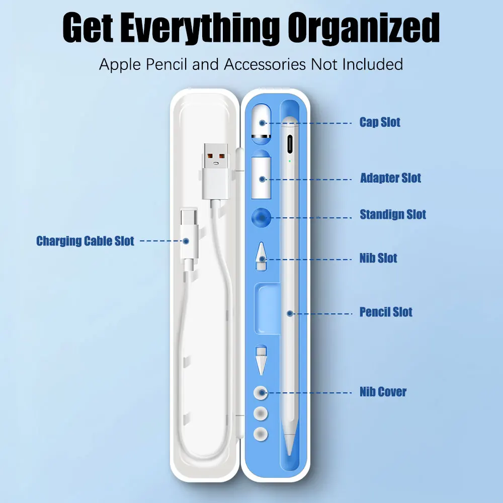 Para Apple Pencil 2 1 caja para Ipad Pencil 2a generación 1a generación funda protectora lápiz soporte puntas caja Accesorios - imagen 2