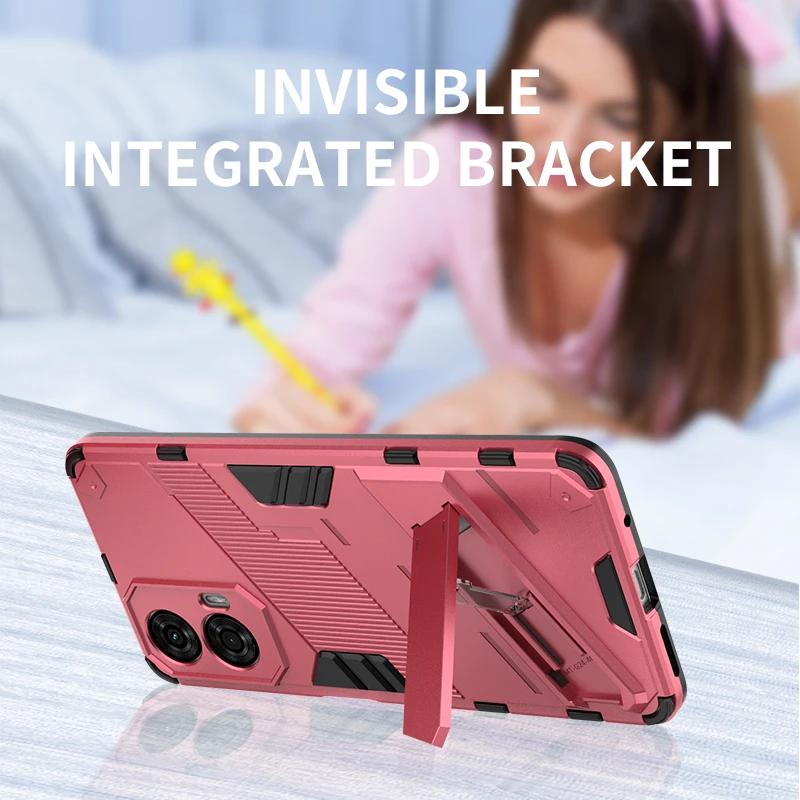 Funda a prueba de golpes para Moto G24 G04 G04S E14 MotoG24 Power Armor, funda protectora trasera para Motorola Edge 50 Fusion Edge50, funda de teléfono - imagen 5