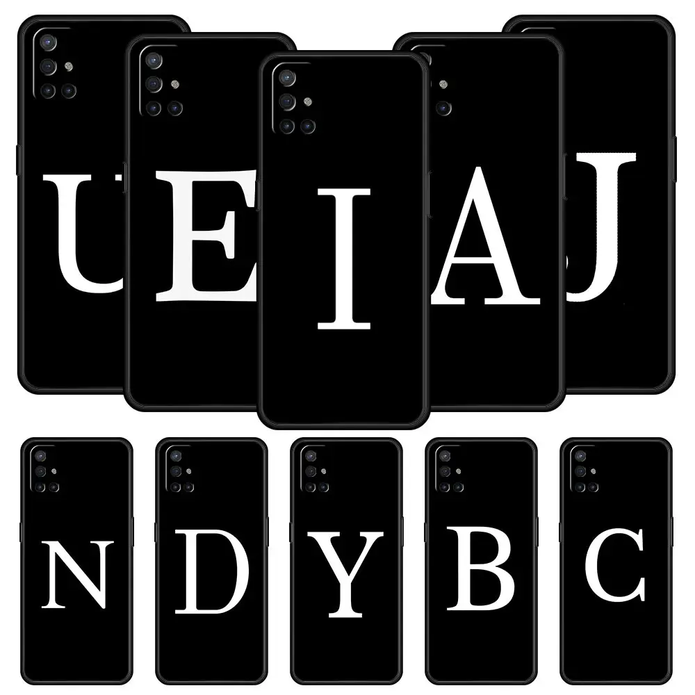 Funda de teléfono de moda con letra inicial A Z para OnePlus 12 11 10 9 8 7 7T Pro 12R 10R 9RT 9R 8T Nord N100 N200 N10 2T CE 2 5G