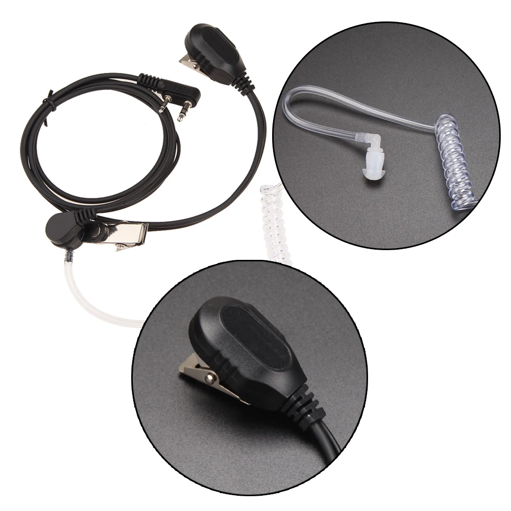 Auricular de 2 pines, auricular multifuncional con micrófono PTT, Walkie Talkie, accesorios de privacidad para Radio Baofeng Kenwood - imagen 2