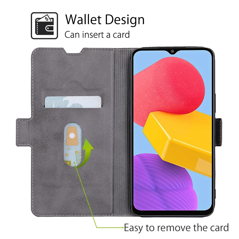 Funda de teléfono de cuero Retro para Redmi Note 7 8 9 10 11 12 13 14 15 Pro funda tipo billetera Note 13 5g funda Simple con ranuras para tarjetas - imagen 3