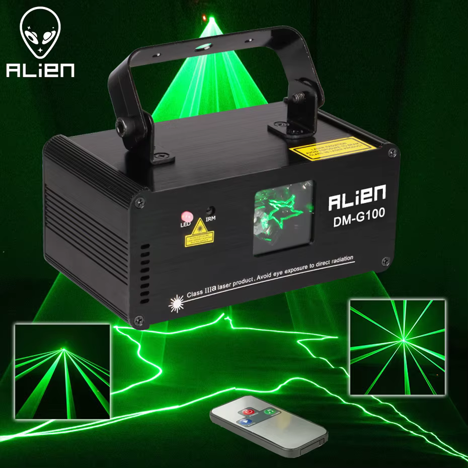 ALIEN Escáner Láser Verde DMX – Iluminación Escenario Navidad - imagen 3