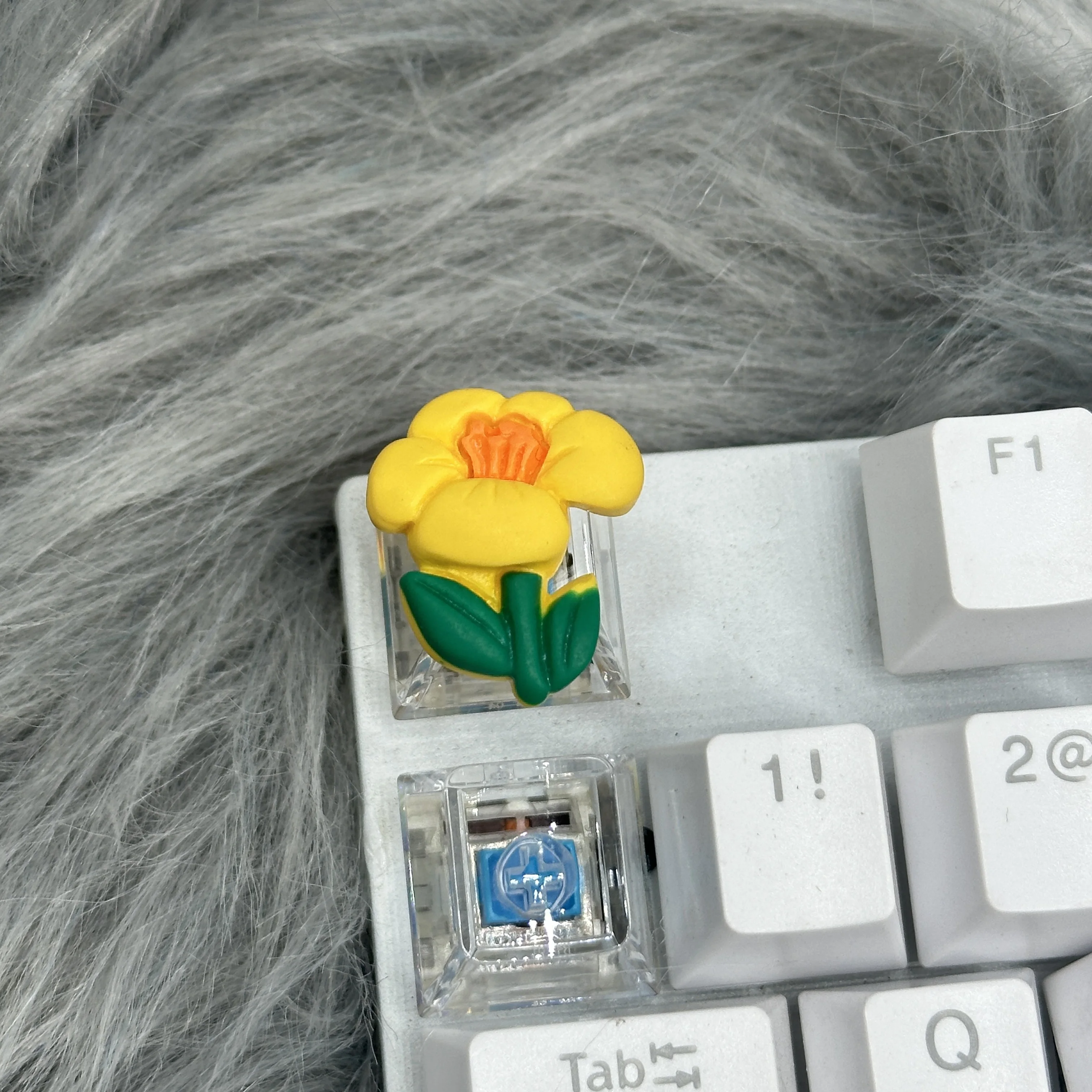 Teclas DIY con lindas melodías florales, teclado mecánico cruzado semitransparente, base ESC, teclas rosas semitransparentes - imagen 3