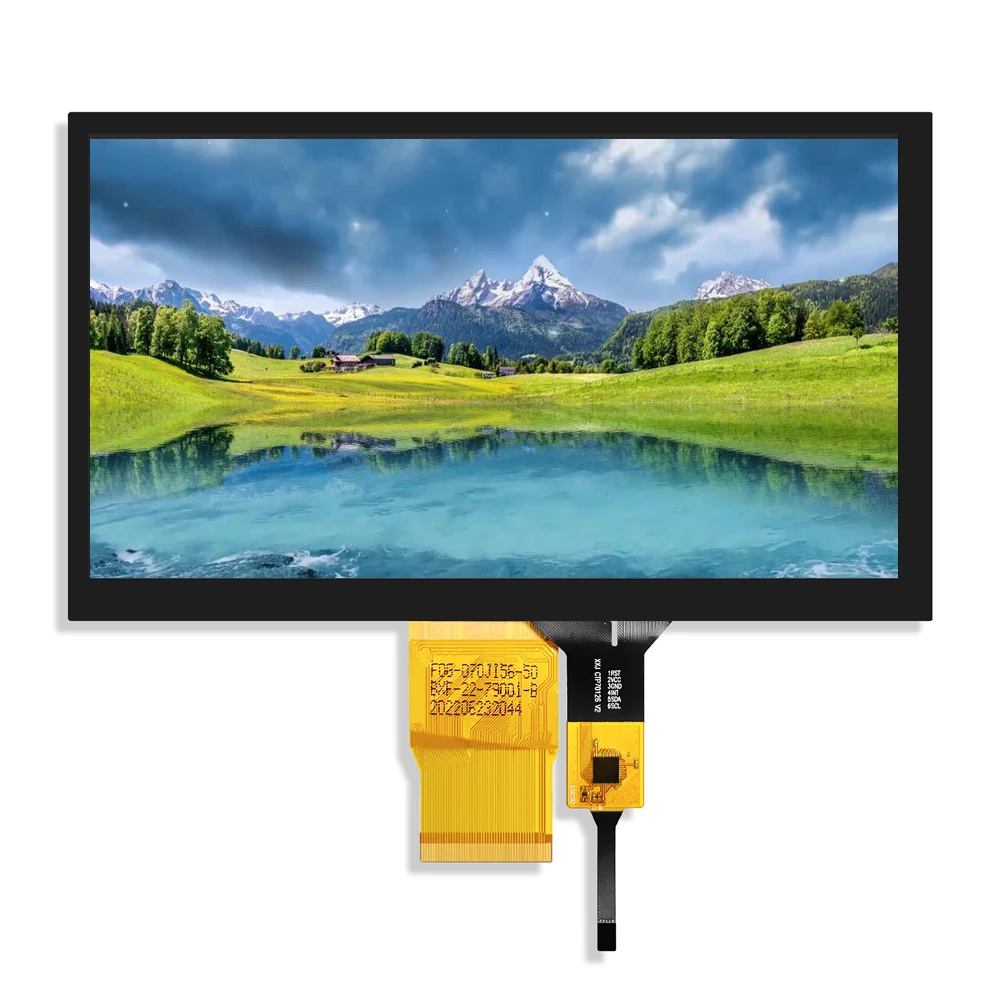 Módulo de pantalla LCD TFT de 50 pines y 7 pulgadas, pantalla serie táctil capacitiva GT911, pantalla IPS HD de brillo 500, 1024x600 RGB24Bit