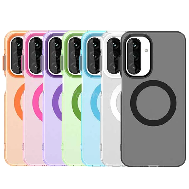 Funda de carga inalámbrica para Samsung Galaxy A26, funda magnética de silicona esmerilada de lujo, Protector para Samsung A26 Galaxy A26