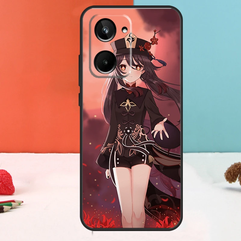 Genshin-funda de impacto Hutao para Realme, 11, 12 Pro Plus, 9, 10, GT5, GT3, GT, Neo5, C35, C31, C30, C33, C51, C53, C55, C21Y, C25s - imagen 3
