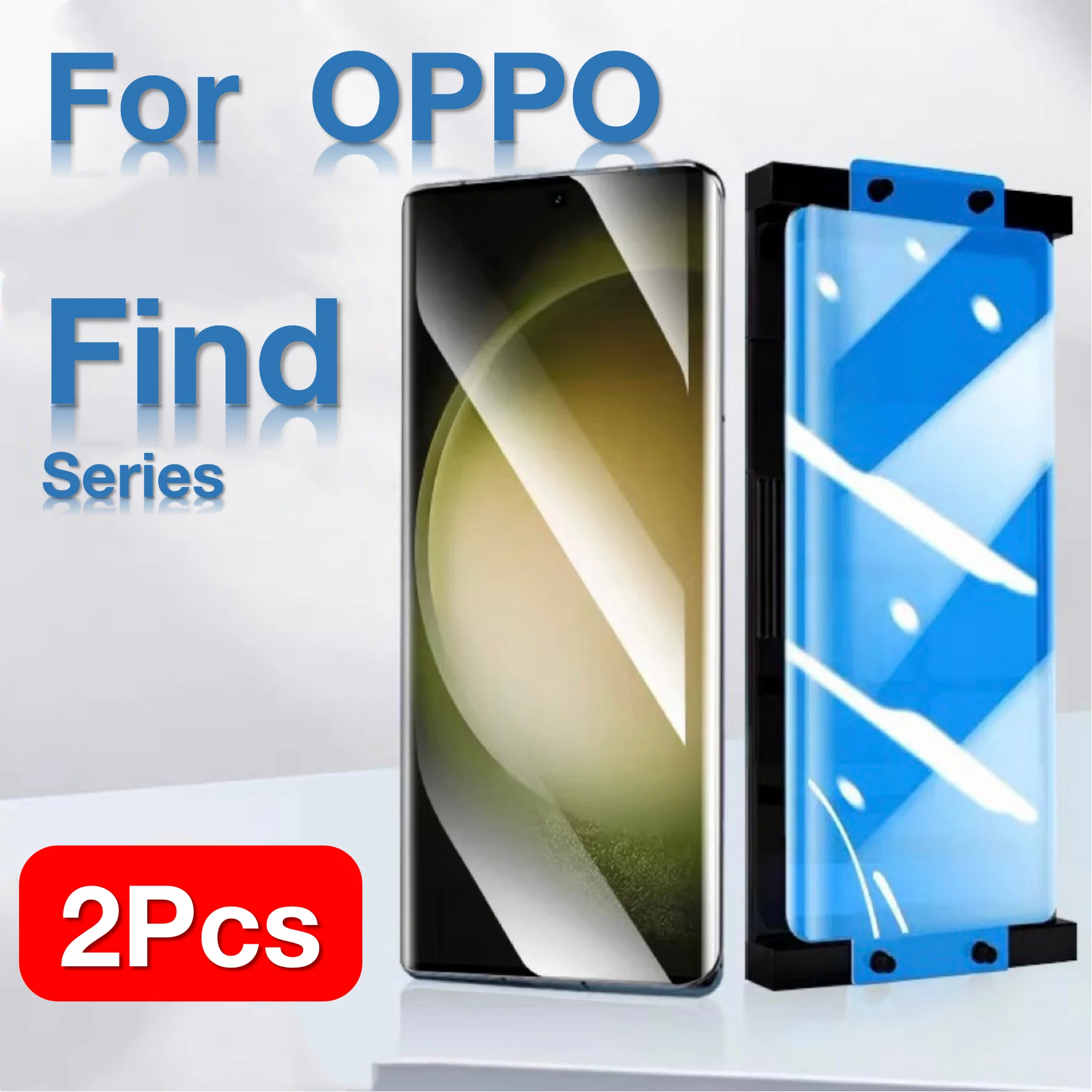 2 uds para OPPO Find X7 Ultra X6 X5 X3 X2 Pro Reno 10 9 8t 6 5 4 3 Pro Plus Protector de pantalla con Kit de instalación no vidrio - imagen 2