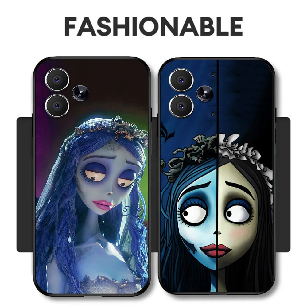 BD-20 Funda negra Corpse Bride para Xiaomi Redmi Note 12 12S POCO F5 F6 M6 Pro Plus - imagen 2
