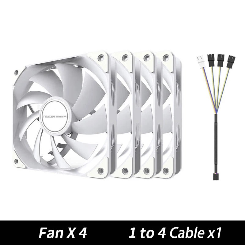 4PCS Fan White