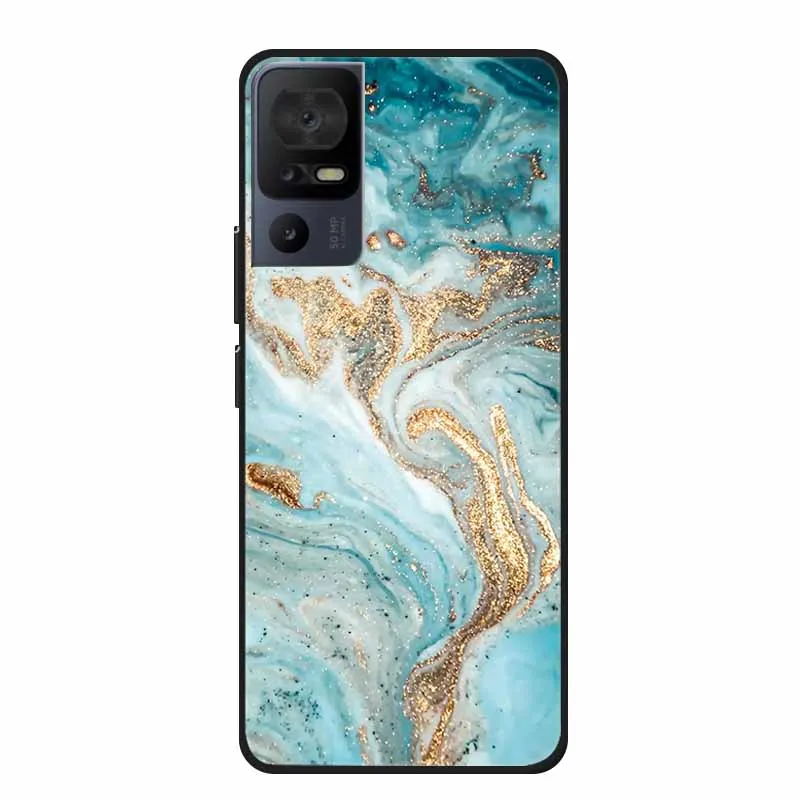 Funda para TCL 40 SE mármol TPU funda trasera de silicona suave para TCL40 SE 40SE fundas protectoras bonitas Mica pintado colorido parachoques Capa - imagen 2