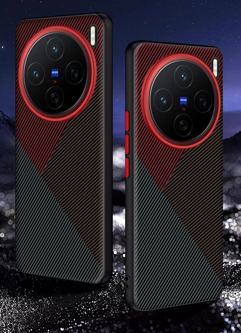 Para VIVO X200 Ultra funda de lujo de cuero PU mate empalme funda protectora trasera para VIVO X200 Pro Mini X200S carcasa de teléfono - imagen 2