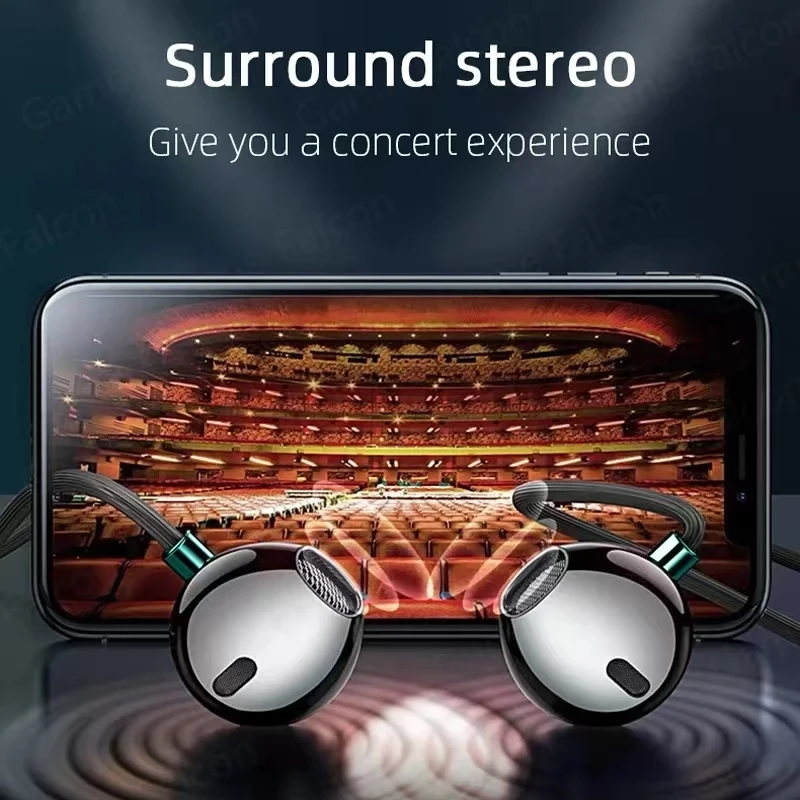 Auriculares intrauditivos con cable estéreo HIFI tipo C y 3,5mm de graves pesados con micrófono, auriculares para jugadores con reducción de ruido para Samsung - imagen 5