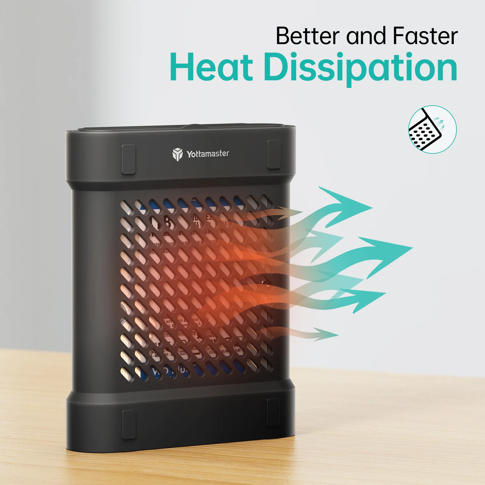 Yottamaster-funda protectora para disco duro, caja de almacenamiento para HDD SSD de 2,5 pulgadas con carcasa protectora de silicona a prueba de golpes y polvo - imagen 5