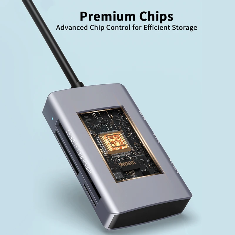 Estación de acoplamiento de computadora con concentrador tipo C USB 3.0 lector de tarjetas multifuncional todo en uno HUBCF/SD/TFOTG - imagen 4