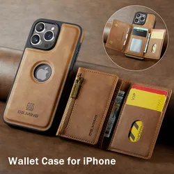 Funda Magnética Cuero RFID MagSafe para iPhone 11-17 Pro Max Soporte