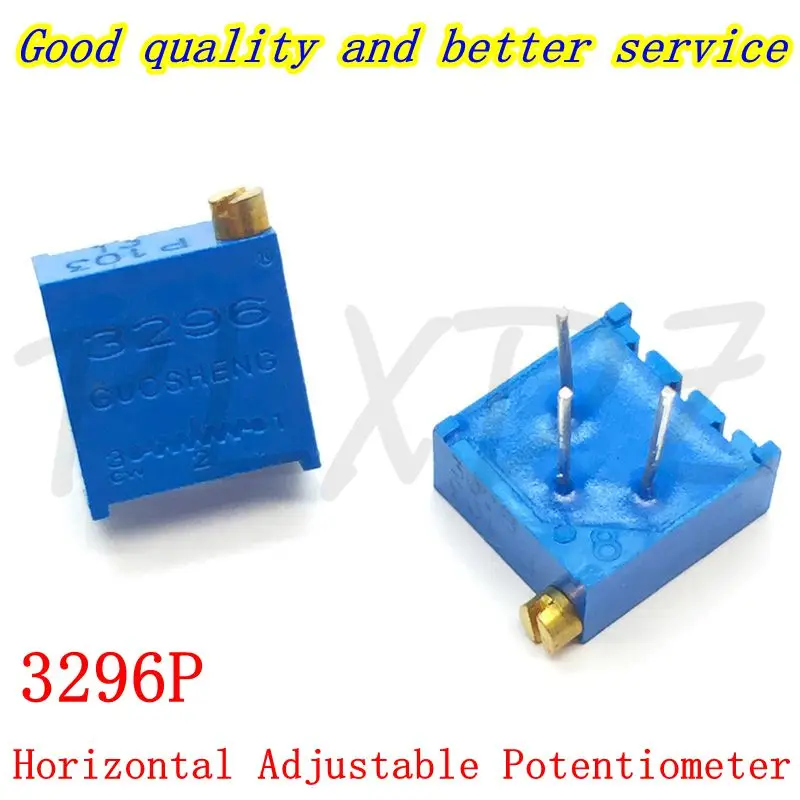 10 Uds 3296P potenciómetro ajustable Horizontal 500R 1K 2K 5K 10K 20K 50K 100K 200K 500K ohm 3296 ajuste lateral 103 203 104