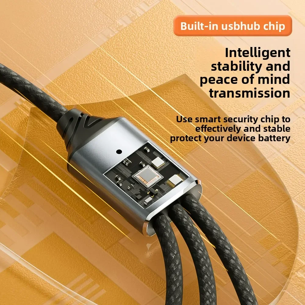 USB 2,0 OTG multipuerto Hub tipo C USB-A 3 en 1 divisor de carga 480Mbps adaptador de datos para Macbook y conectividad de dispositivos externos - imagen 4