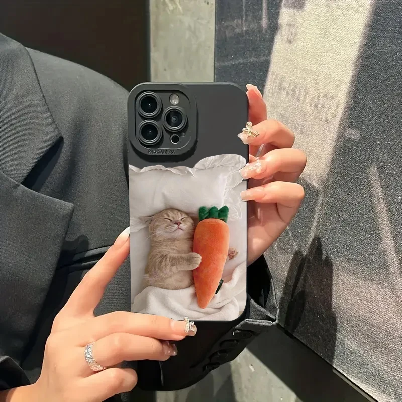 Funda de teléfono de silicona con diseño de gato para Samsung Galaxy A14 A34 A54 A33 A53 A32 A52s A72 A55 S23 Ultra S22 Plus S21 FE, funda suave - imagen 3