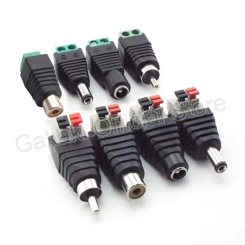Conector macho hembra coaxial CAT5, adaptador Balun de vídeo para tira de luces Led, accesorios de cámara CCTV, 12V DC BNC, 2/5/10 Uds. - imagen 3