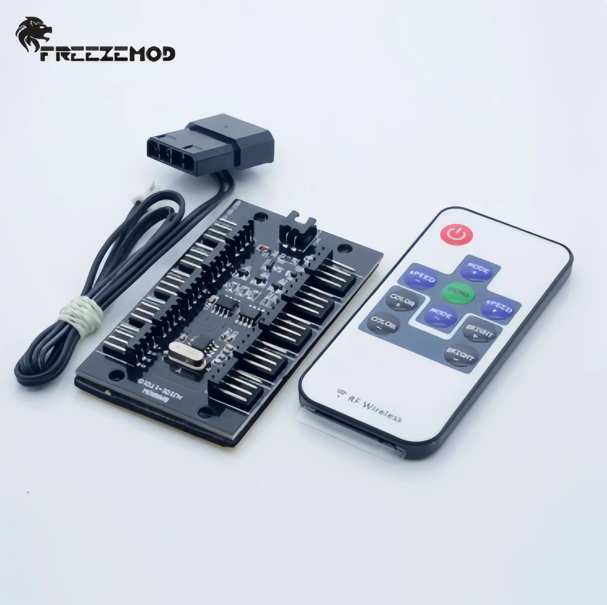 FREEZEMOD Controlador de luz RGB de 12 V de alta calidad RGB-K10 Tipo de control remoto Control síncrono de 10 vías. RGB-K10