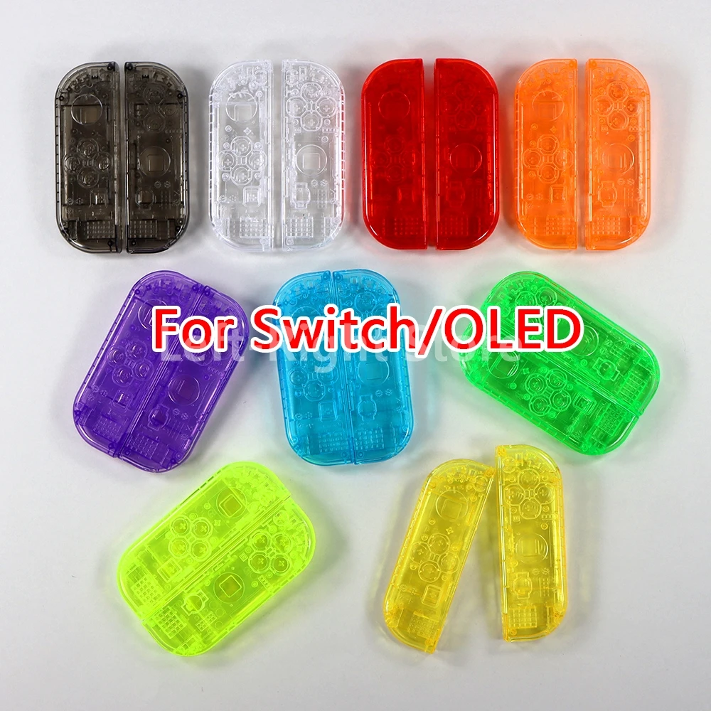 Carcasa transparente con mango, cubierta de plástico para Nintendo Switch NS, controlador OLED, carcasa izquierda y derecha, 1 ud. - imagen 2