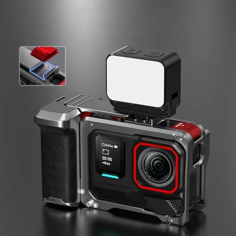 Marco metal aluminio y1ub jaula protectora calzado frío accesorios para cámara expansión zapatilla - imagen 5