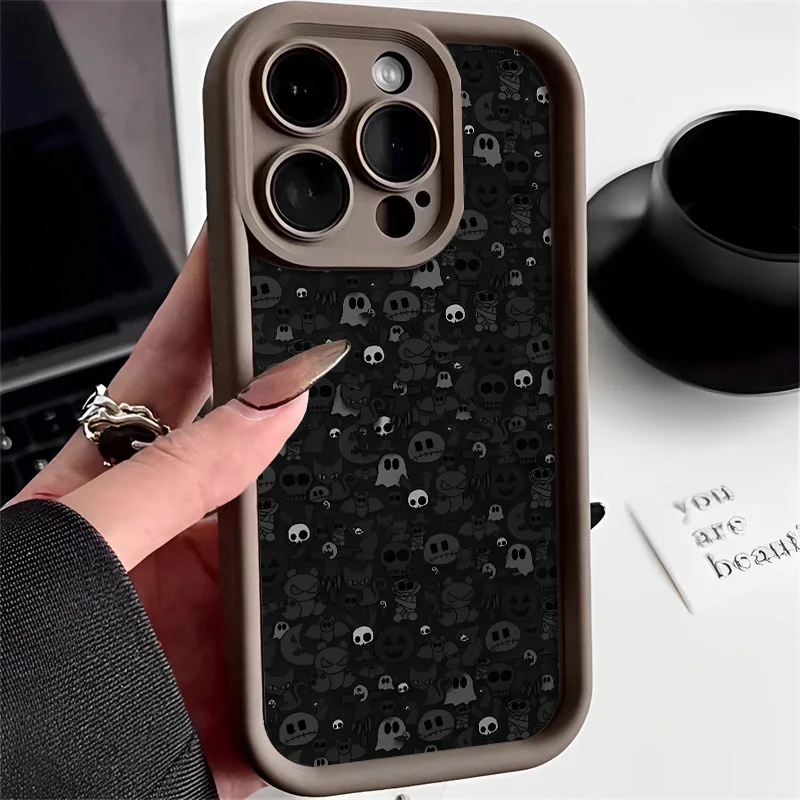 Para Funda Honor 90 Pro Lite Magic6 Magic5 Pro Lite Honor 90 Funda para moda pequeño cráneo para hombres mujeres suave Funda de teléfono lisa - imagen 4