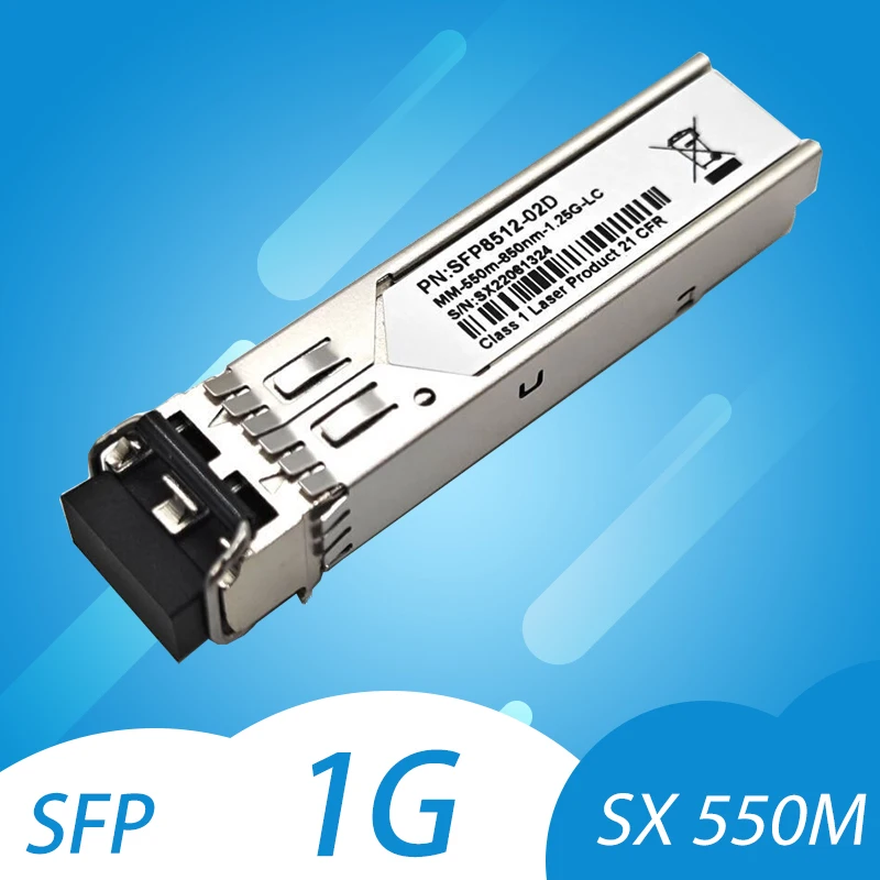 1,25G SFP 1000Base-SX, 850nm MMF, hasta 550 metros, para Cisco GLC-SX-MMD/SFP-GE-S, Meraki Fortinet Ubiquiti UniFi Mikrotik