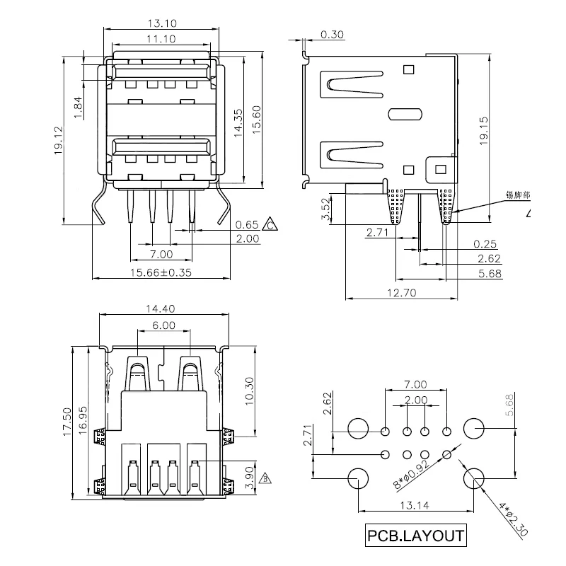 Conector de enchufe hembra tipo A USB, 2to1 conector blanco, juego G44 para conexión de datos, interfaz de carga, 10 unidades por lote - imagen 5
