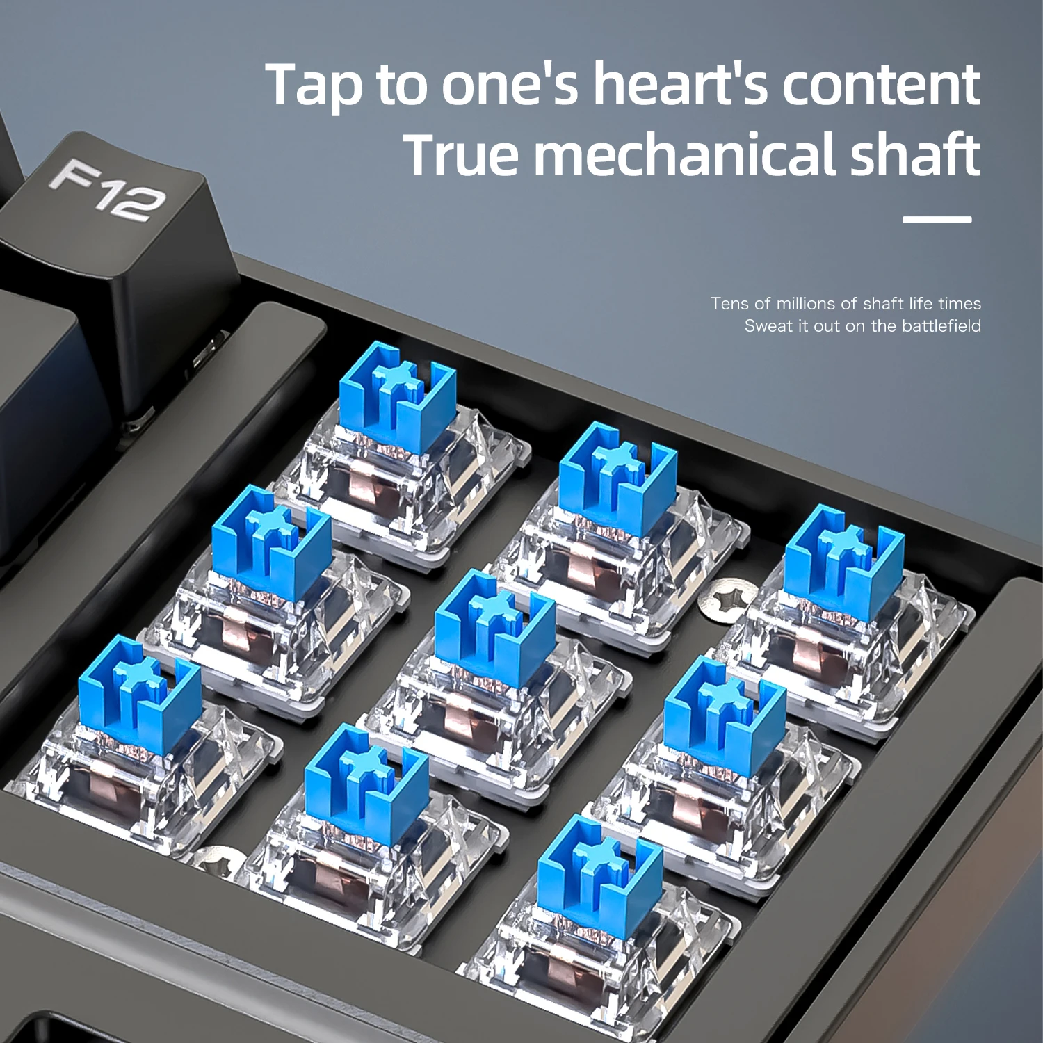 SMAILWOLF SK16 teclado mecánico 87 teclas con cable juego de deportes electrónicos eje azul luminoso ordenador de escritorio de oficina portátil - imagen 5