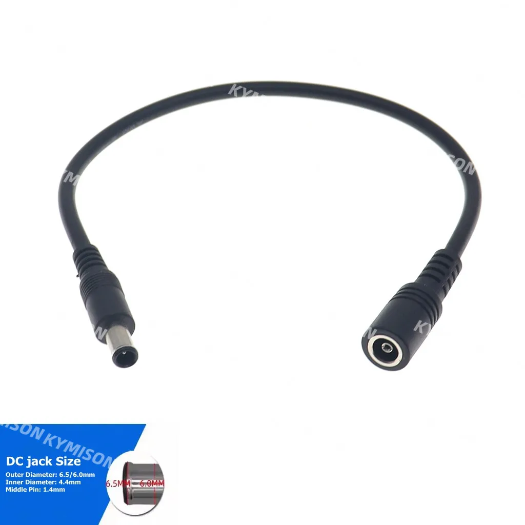 6,5mm * 4,4mm macho a 6,5*4,4mm hembra adaptador de cargador de corriente CC Cable de extensión para portátiles Sony, monitor LG Samsung