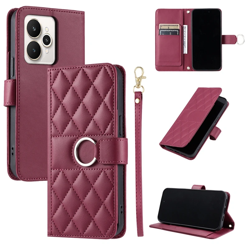 Funda con ranuras para tarjetas tipo billetera para Realme 15 Pro, Funda para Realme 15 pro 15T 15Pro, Funda protectora de cuero con tapa para teléfono - imagen 4