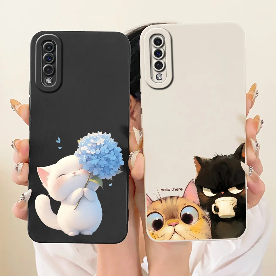 Funda A50 A70 para Samsung Galaxy A30S A50S A70S funda SM-A307F SM-A507F SM-A707F moda Margarita flor suave silicona protege Shell - imagen 5