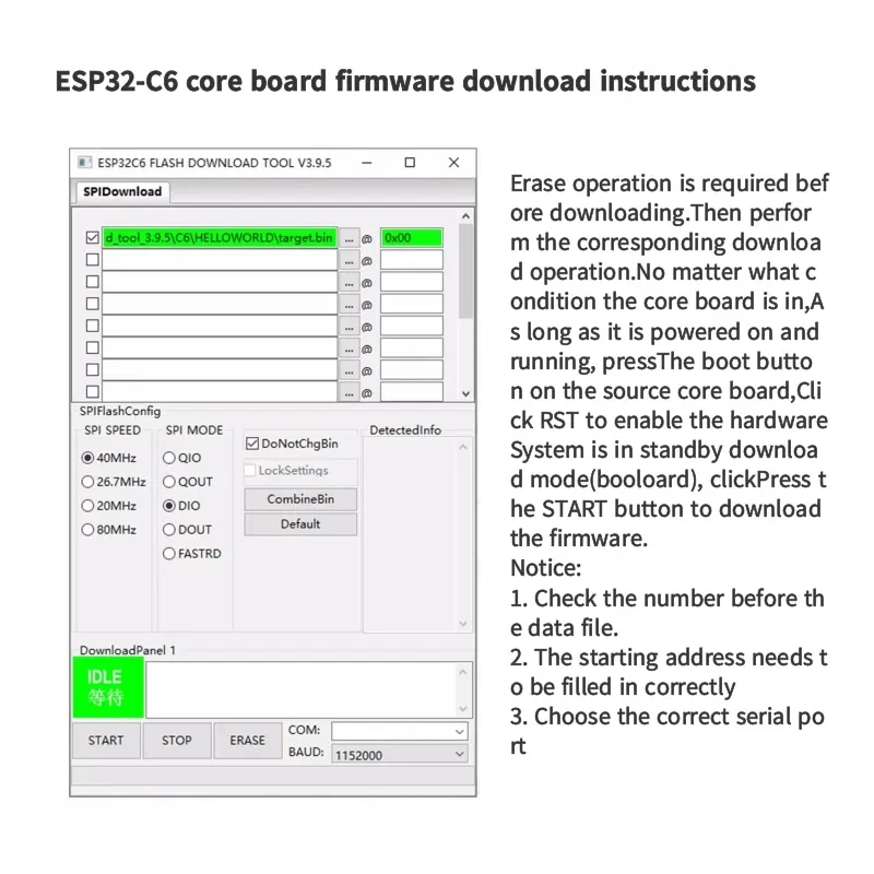 ESP32-C6 ESP32 WiFi + Bluetooth Internet des objets double carte de développement type-c carte de base ESP32-C6-DevKit fil C/Zigbee - imagen 5