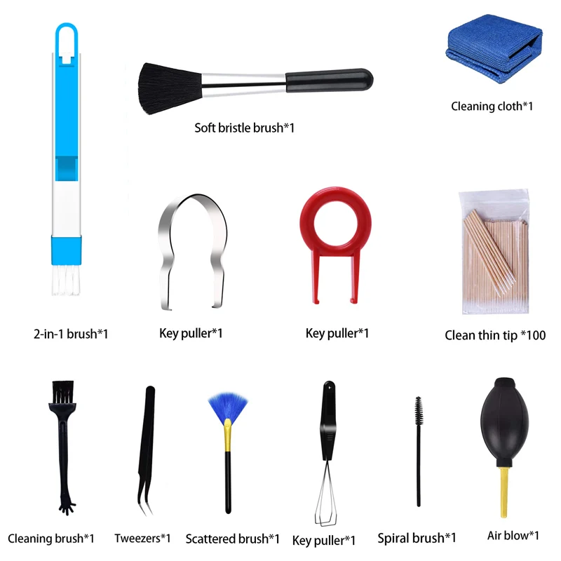 Kit de limpieza, extractor de teclas, altavoz, puerto de carga de teléfono limpio, herramienta de limpieza para teclado, Airpods, auriculares, cámara, puerto USB - imagen 2